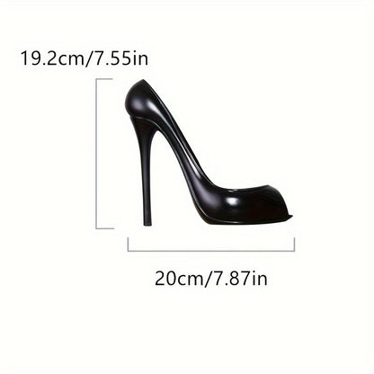 Elegantes Harz High Heel Schuhförmiges Weinregal - Stilvolles rotes und goldenes Display für Wohnkultur, perferkt  für Geschenkidee