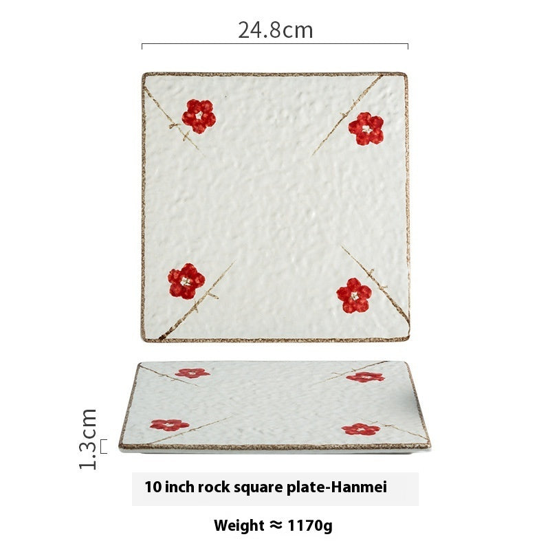 Keramikteller – Kreativer quadratischer Sushi-Teller - Kelche24