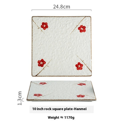 Keramikteller – Kreativer quadratischer Sushi-Teller - Kelche24