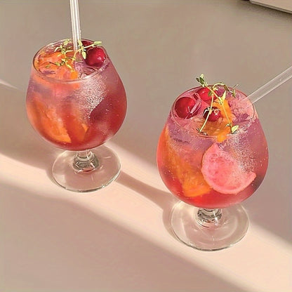 Attraktives Rotweinglas, Kurzfuß-Cocktailglas, Saftglas, Champagner-Weinglas, Weinglas, Brandyschnapsglas - Kelche24
