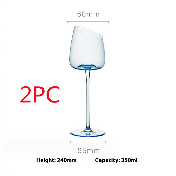 Kleiner blauer Kristallkelch – Rotwein-Glas für Traubenwein - Kelche24