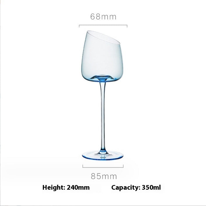 Kleiner blauer Kristallkelch – Rotwein-Glas für Traubenwein - Kelche24