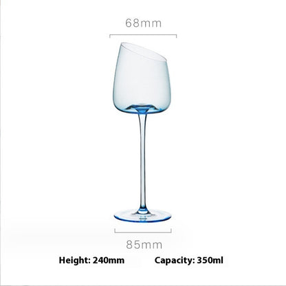 Kleiner blauer Kristallkelch – Rotwein-Glas für Traubenwein - Kelche24