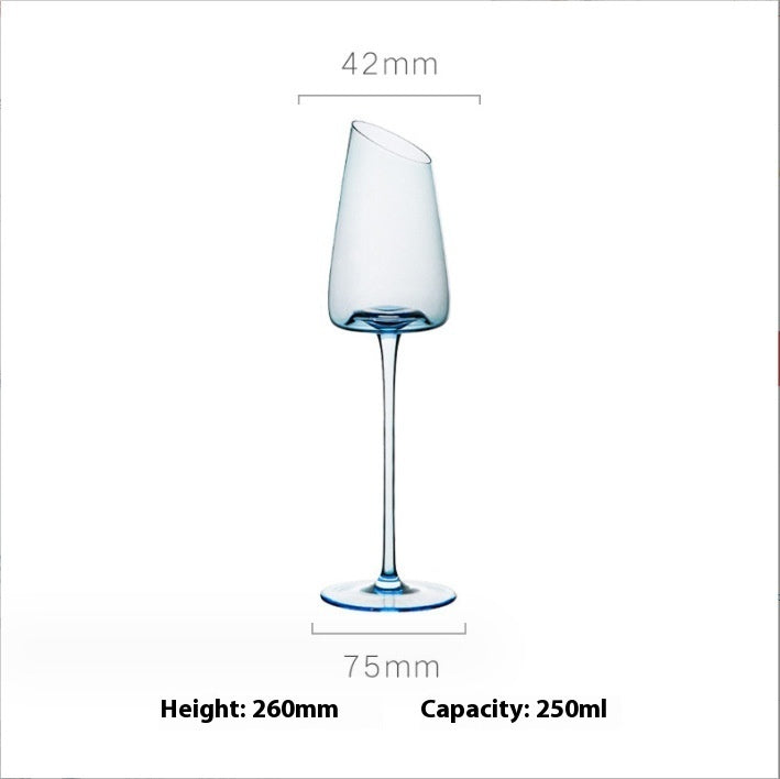 Kleiner blauer Kristallkelch – Rotwein-Glas für Traubenwein - Kelche24