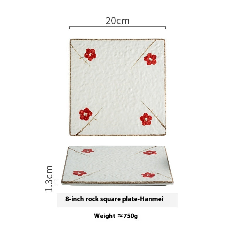 Keramikteller – Kreativer quadratischer Sushi-Teller - Kelche24